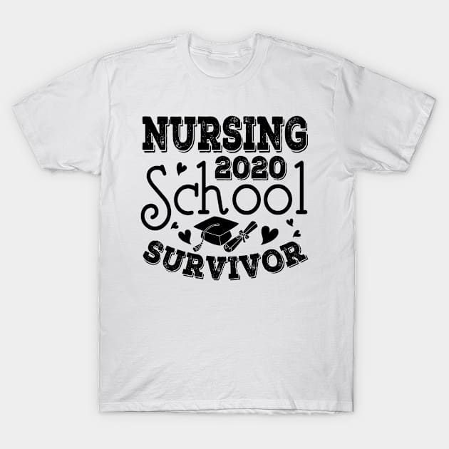 Nursing 2020 School Survivor For Nurse T-Shirt by Salimkaxdew